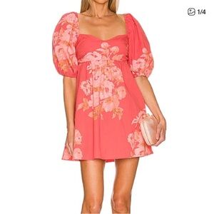 NWT FREE PEOPLE Peony Baby Doll Mini Dress in Femme Combo Size Small $148
